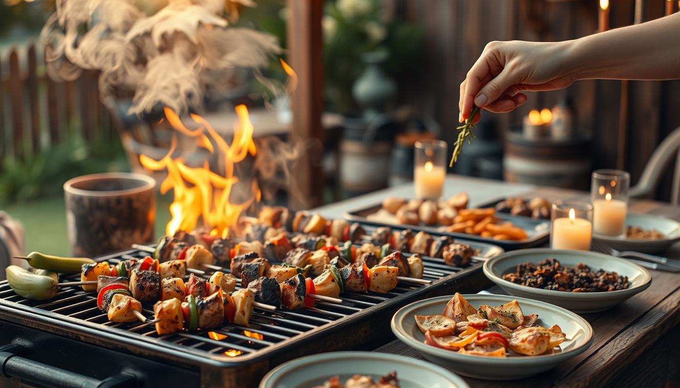 Ingredients prepared for a simple home dinner